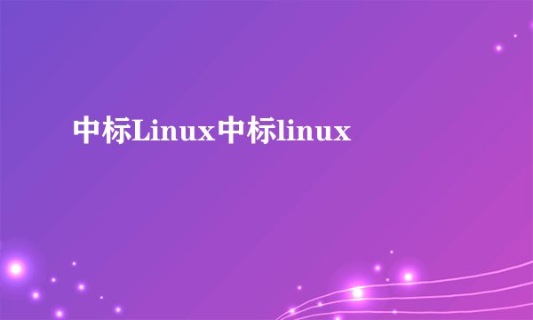 中标Linux中标linux